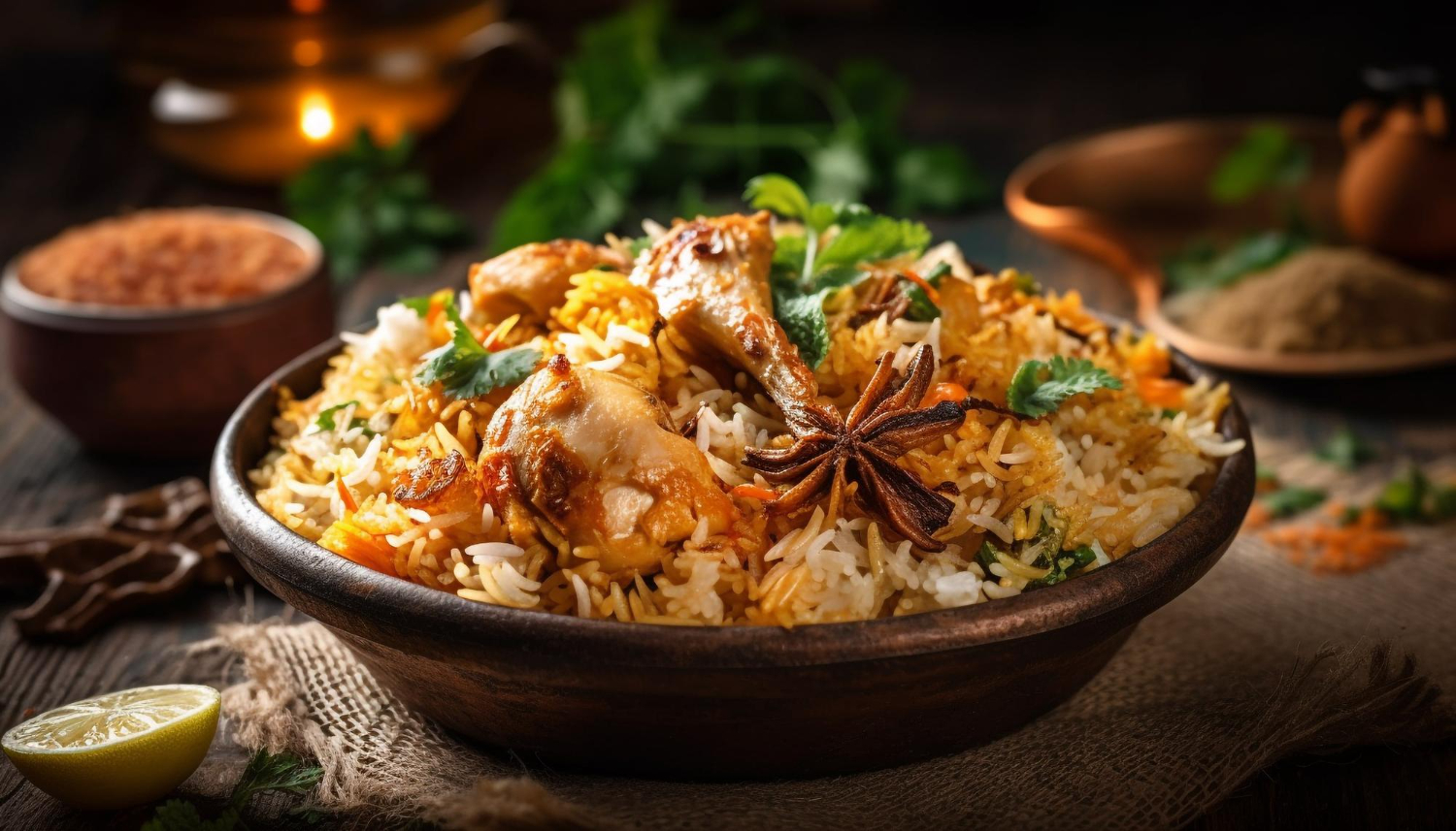 Chicken Biryani with Steam Basmati Rice